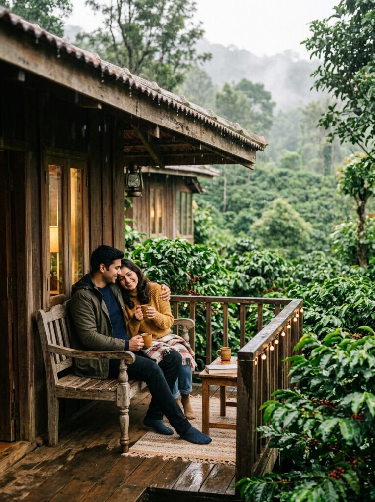 Romantic honeymoon couple holiday destination scenery