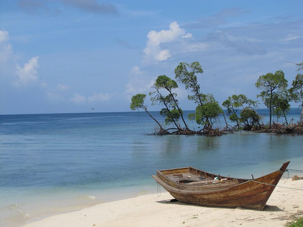 Romantic honeymoon couple holiday destination scenery