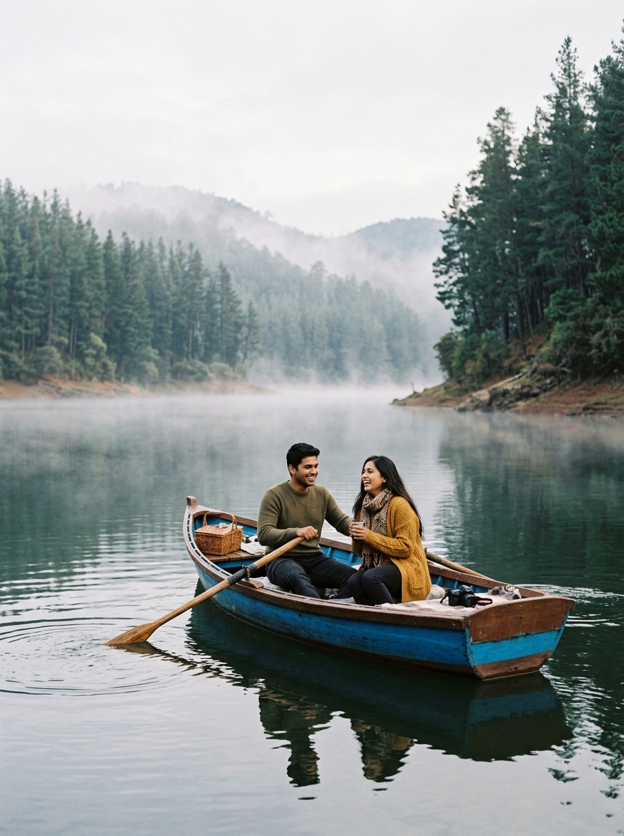 Romantic honeymoon couple holiday destination scenery