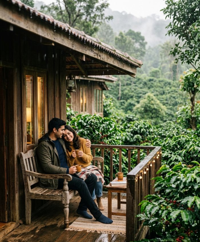 Romantic honeymoon couple holiday destination scenery
