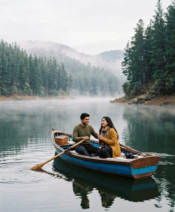 Romantic honeymoon couple holiday destination scenery
