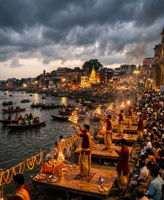 Varanasi in Monsoon: Attending Ganga Aarti & Temple Tours Under the Rains